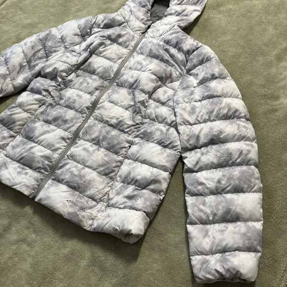Eddie Bauer EB650 80% Down 20% Waterfowl Feathers Packable Puffer Jacket Sz L - Picture 5 of 15